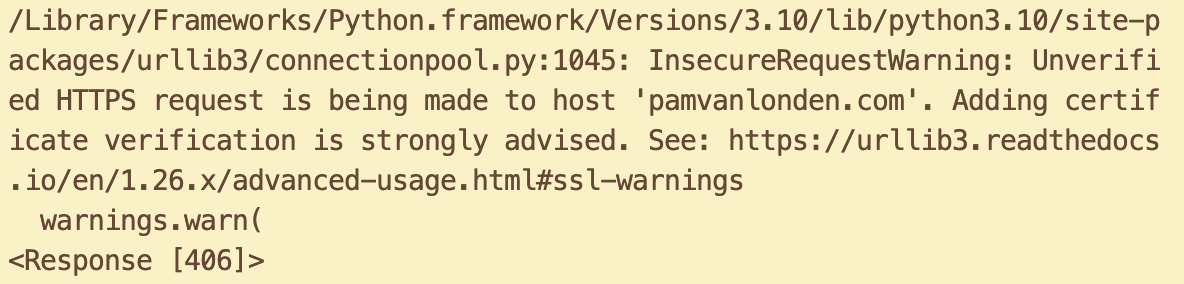 When access to an online JSON file is restricted due to the SSL encryption, 
        the file returns an error.