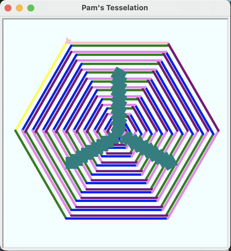 Instructor's example screenshot of the Tesselation program